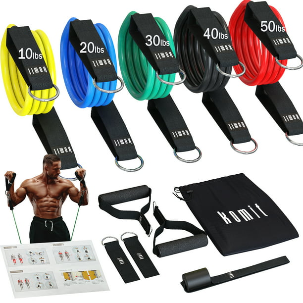 11PCS Heavy Duty Resistance Bands Set for Gym Exercise Pull up Fitness Workout 